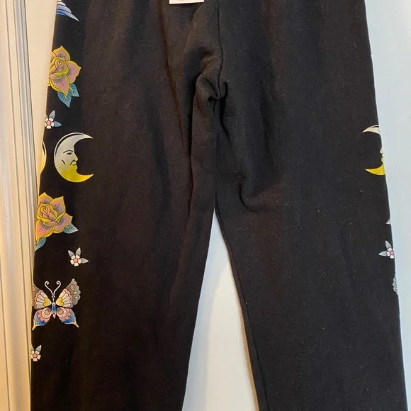 Wildfox Cotton Stretch Stretch Waistband Print Sides Sweatpants NWT - Picture 7 of 16